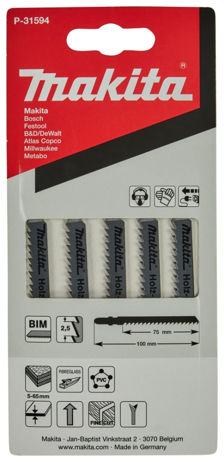 Lamă de ferăstrău Makita Accessories P-31594 HC12BI Bi-metal 5 bucăți