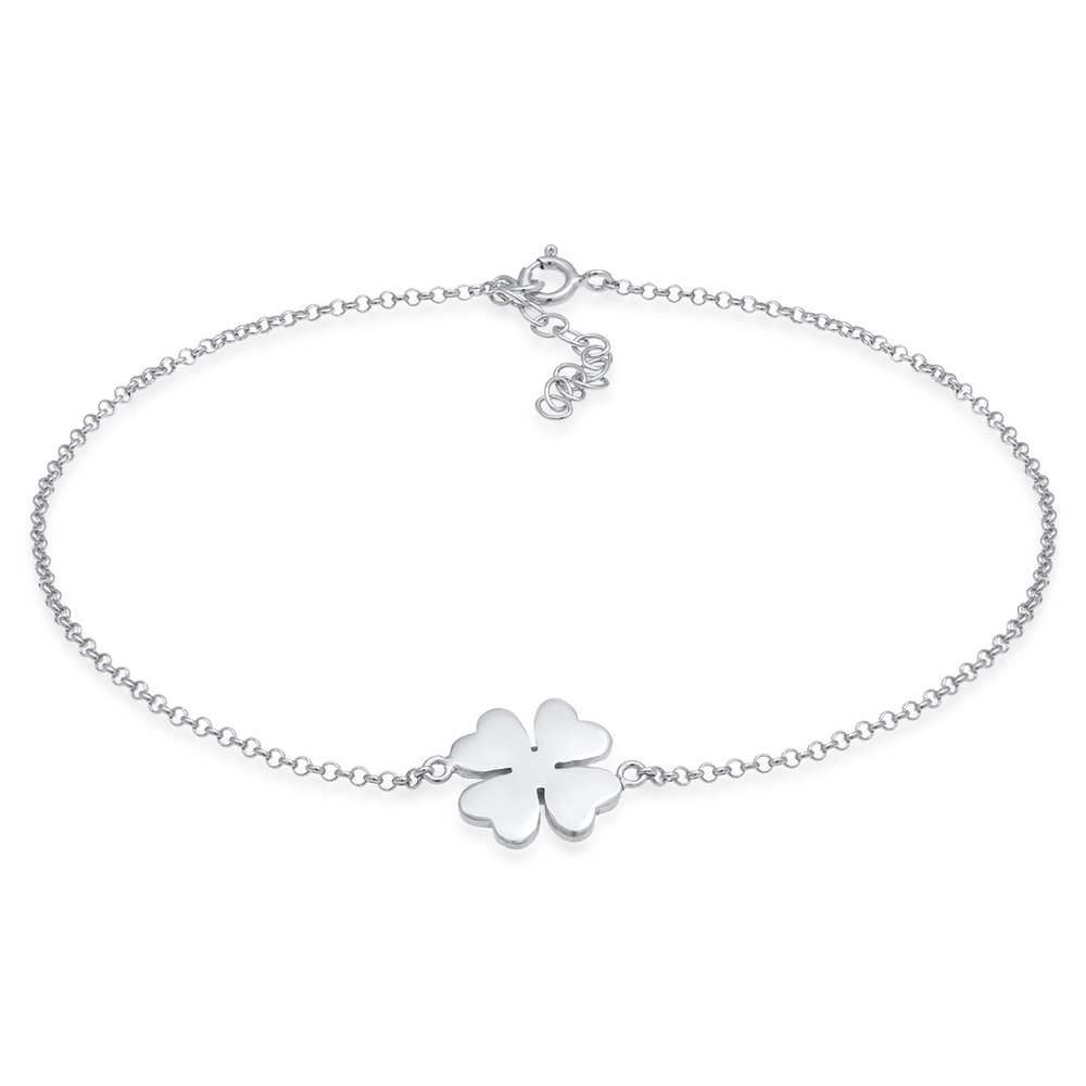 Elli Elli Bracelet de Cheville Feuille de Trèfle Porte-de-bonheur Filigrane Bracelet F Bijoux
