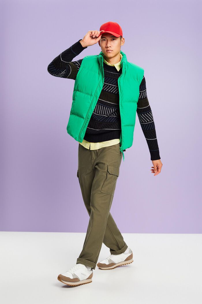 Gemusterter Pullover aus Wollmix
