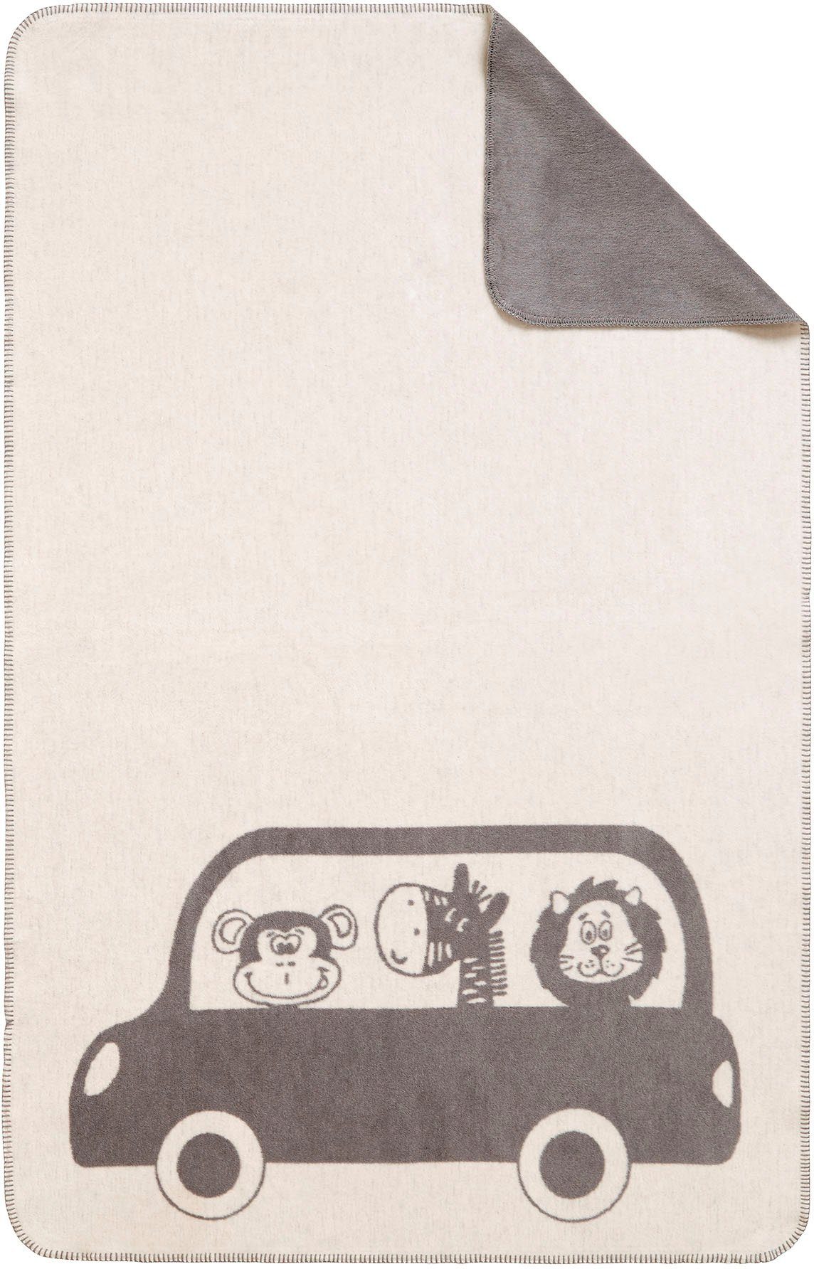 Kinderdecke Kinderdecke Bus, IBENA, mit lustigem Tiermotiv