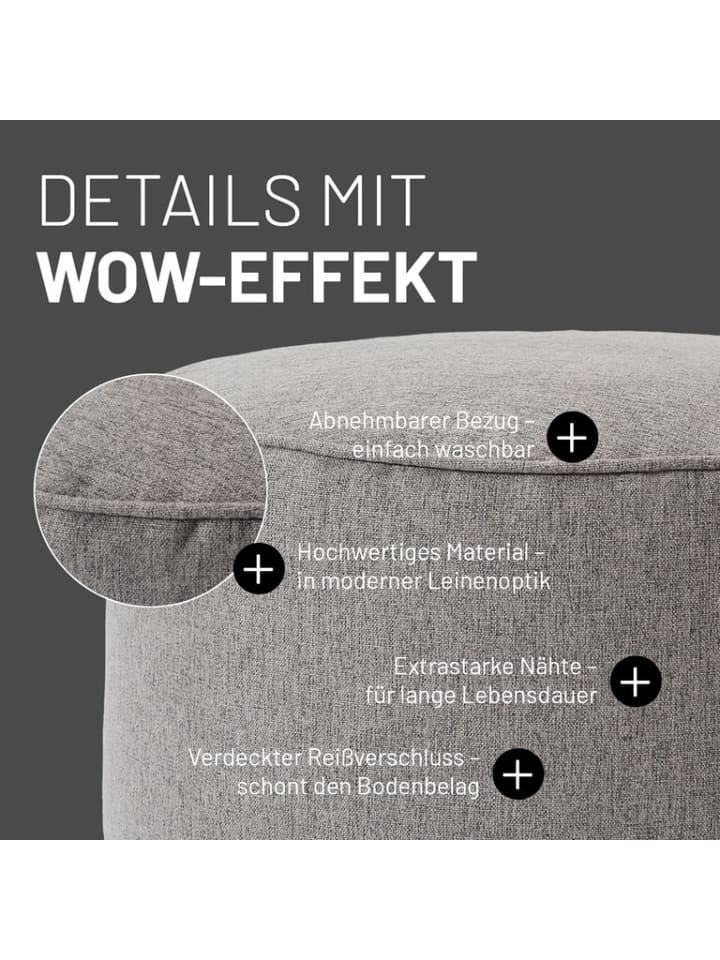 Lumaland Comfort Line Sitzsack-Hocker 25 x 45 cm Bodenkissen Bean Bag günstig kaufen onesize