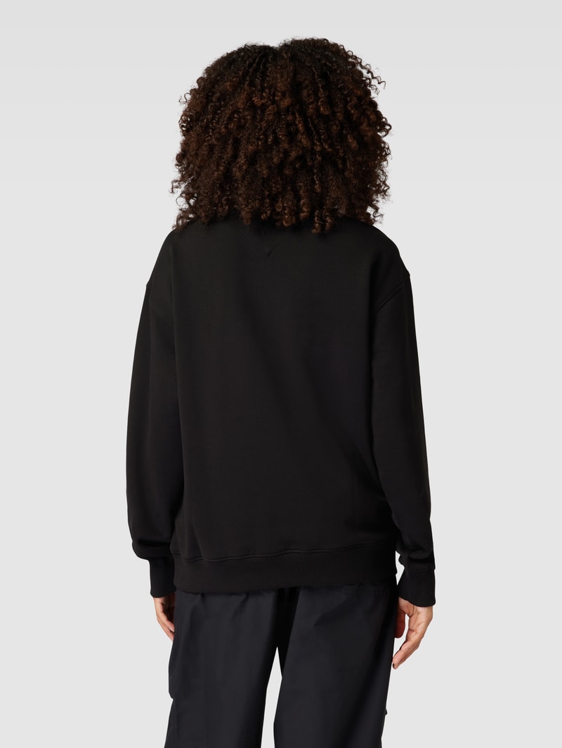 Sweatshirt mit Label-Stitching in schwarz