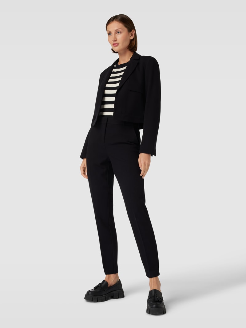 Blazer mit Ziernähten in schwarz