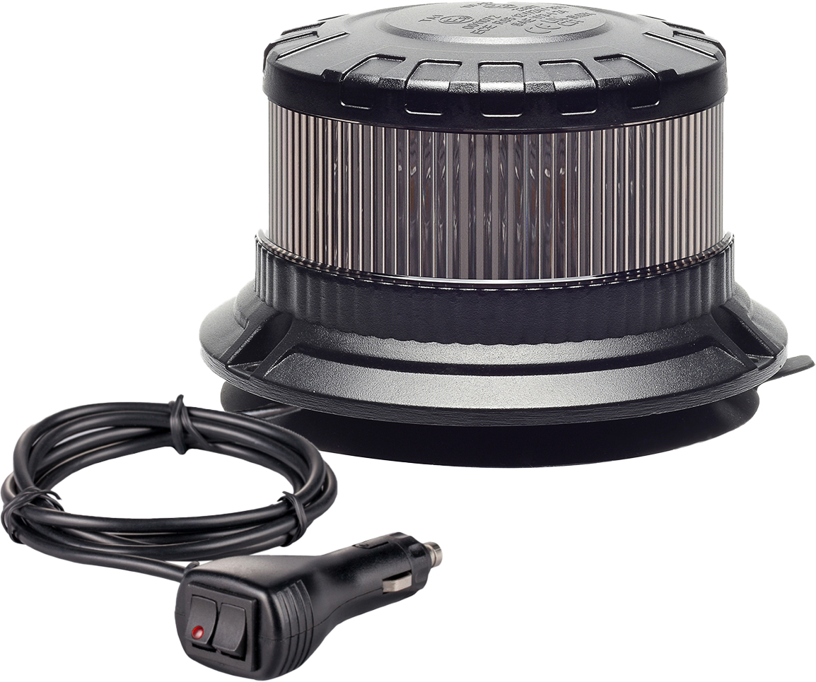 Berger & Schröter Berger & Schröter LED Rundumkennleuchte Magnet 12/24V, smoked/Grauglas