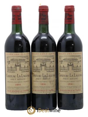 Château La Lagune 3ème Grand Cru Classé  1981 - Lot de 3 Bouteilles