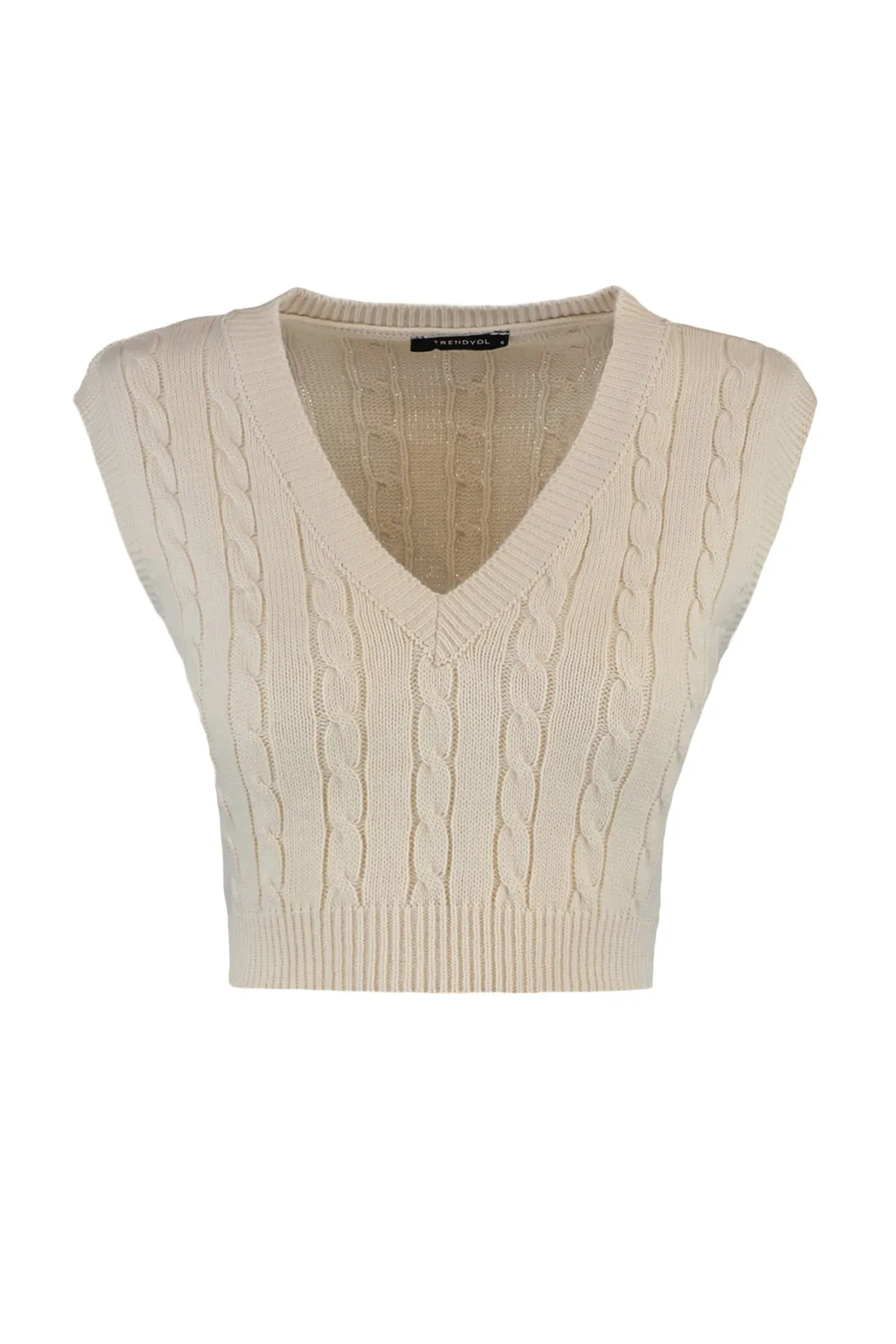 Trendyol Collection  Strickweste - Grau - Regular Fit