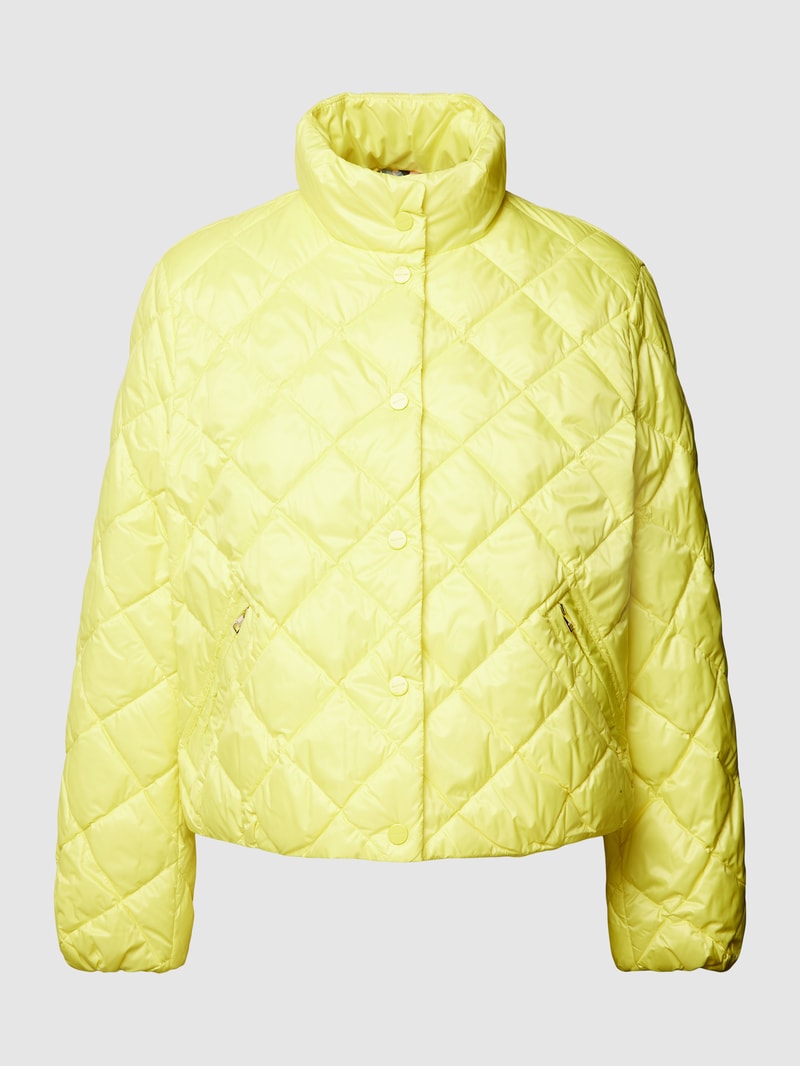 Steppjacke mit Stehkragen in gelb