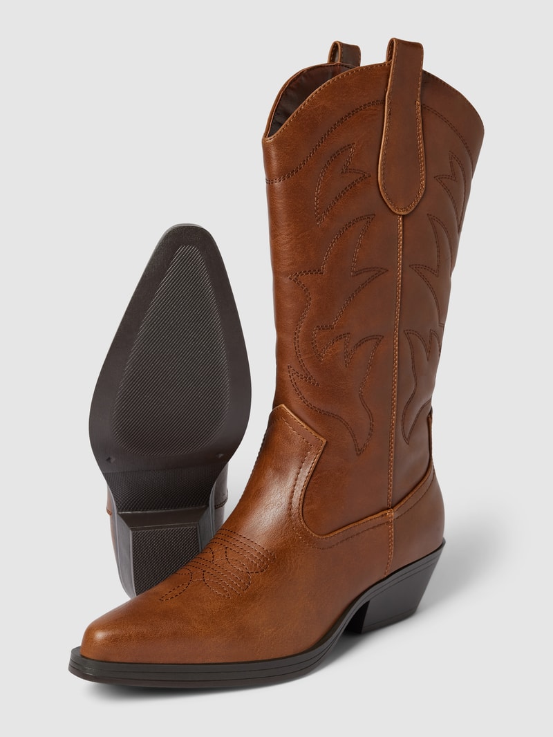 Stiefel im Cowboy-Stil Modell 'BRONCO' in haselnuss braun