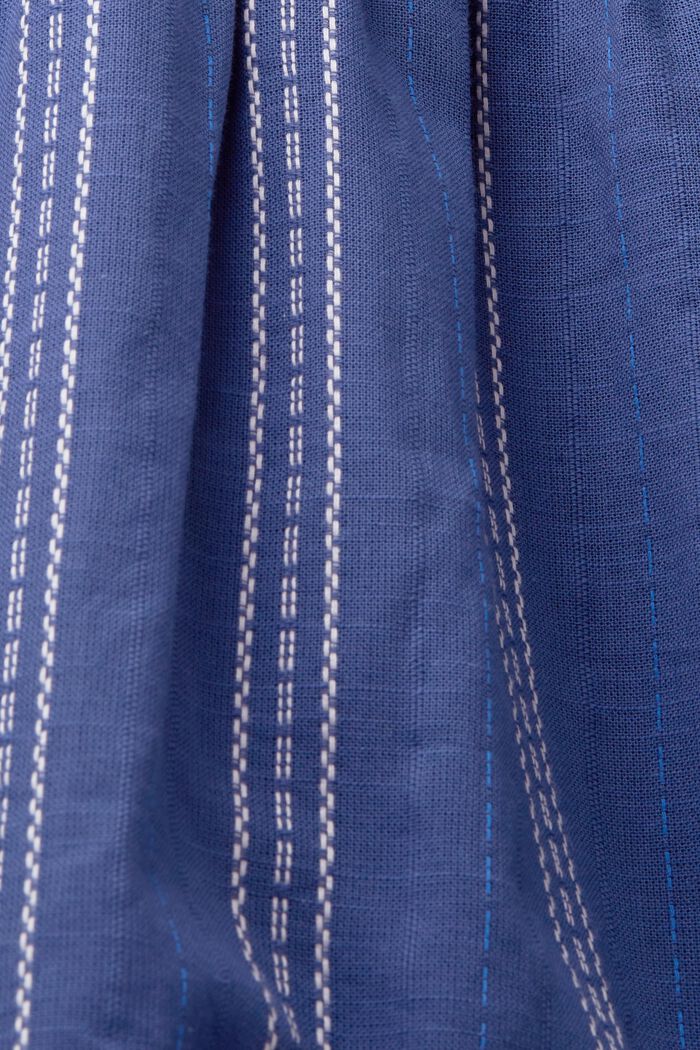 Gestreiftes Midikleid, 100 % Baumwolle