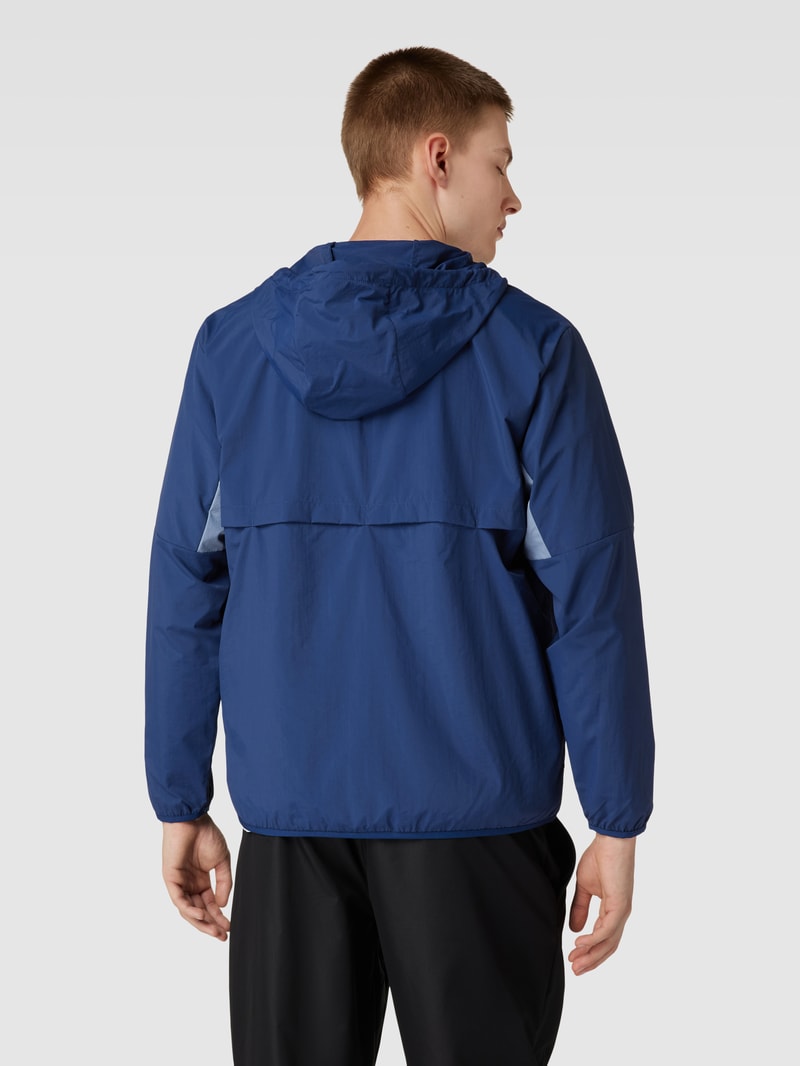 Trainingsjacke mit Label-Stitching in marineblau