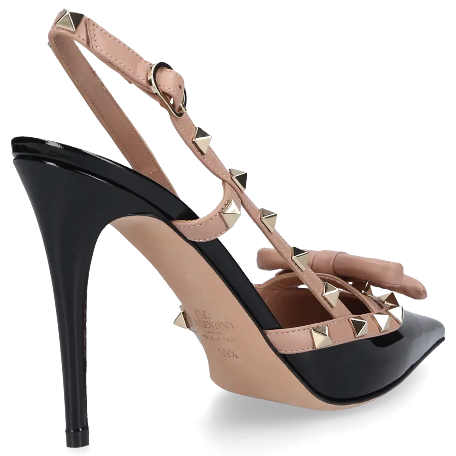 Valentino Garavani - Slingpumps ROCKSTUD Lackleder - schwarz