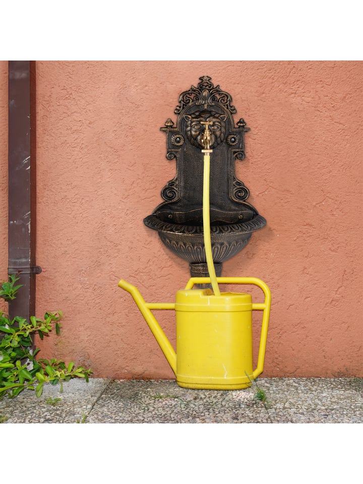 relaxdays Wandbrunnen in Bronze - (B)35 x (H)61 x (T)18 cm günstig kaufen onesize