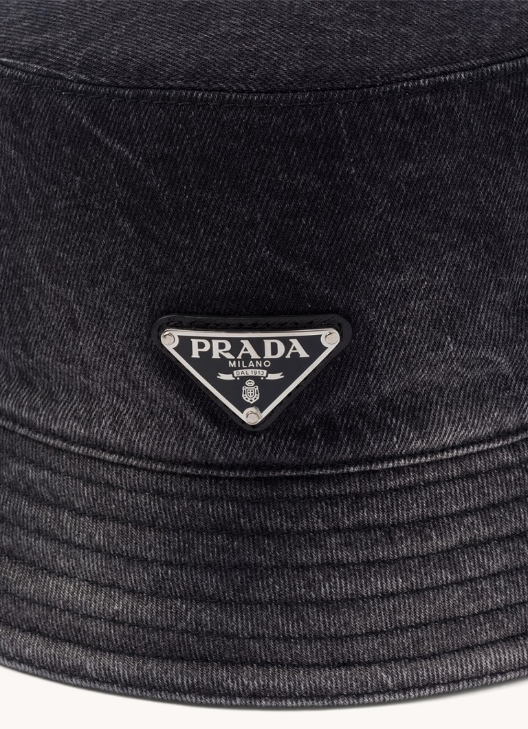 Cappello a secchiello in denim Prada