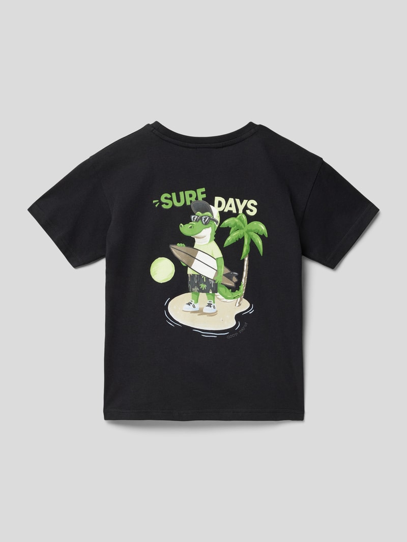 T-Shirt mit Motiv-Print in graphit