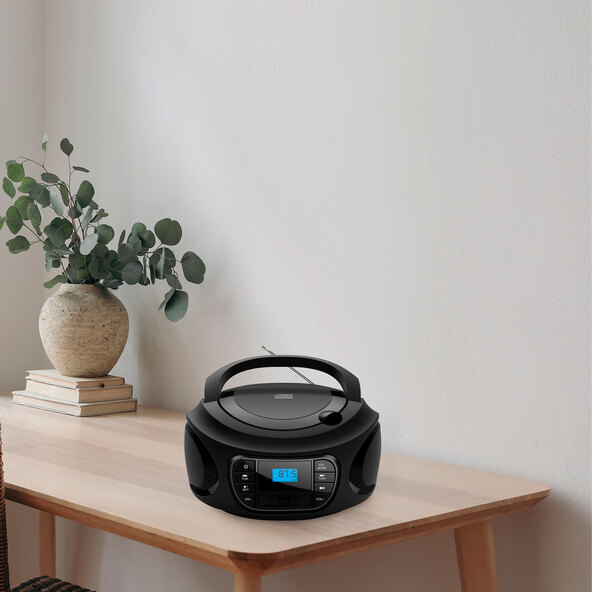 Tragbare CD Boombox CB-2, schwarz