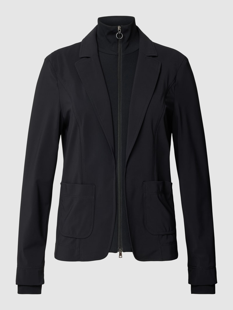 Blazer mit Reißverschluss in schwarz