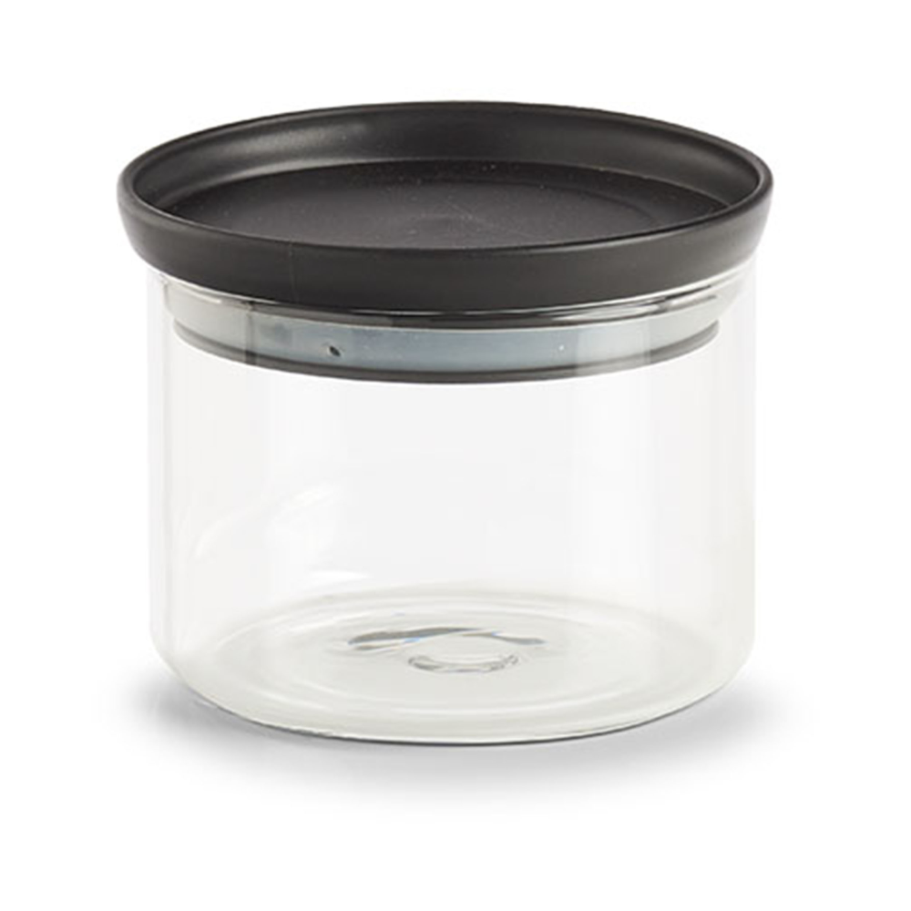 Vorratsglas 350ml klar/schwarz