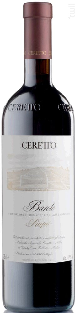 Barolo Prapo Ceretto Vin Rouge●Barolo DOCG 2014 75cl