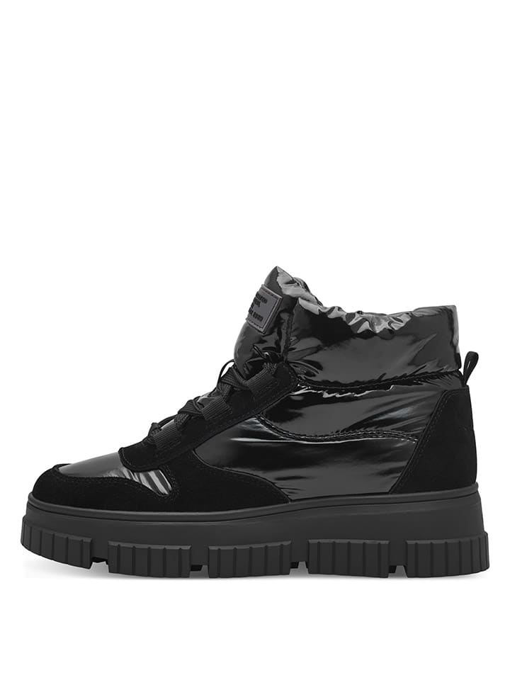s.Oliver Leder-Boots in Schwarz günstig kaufen