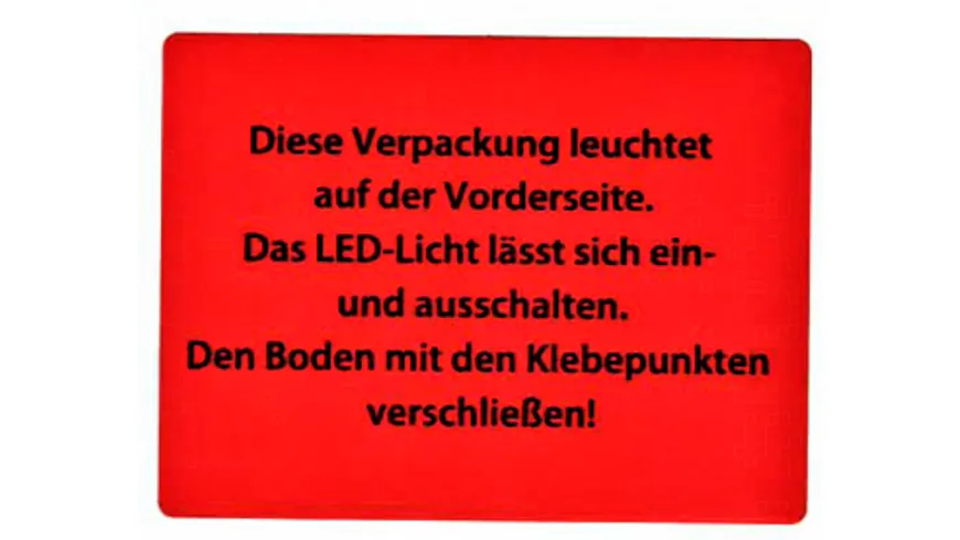 Geschenkkartonage LED-Illuminierte Sektbox Viel Glück inkl. Batterien
