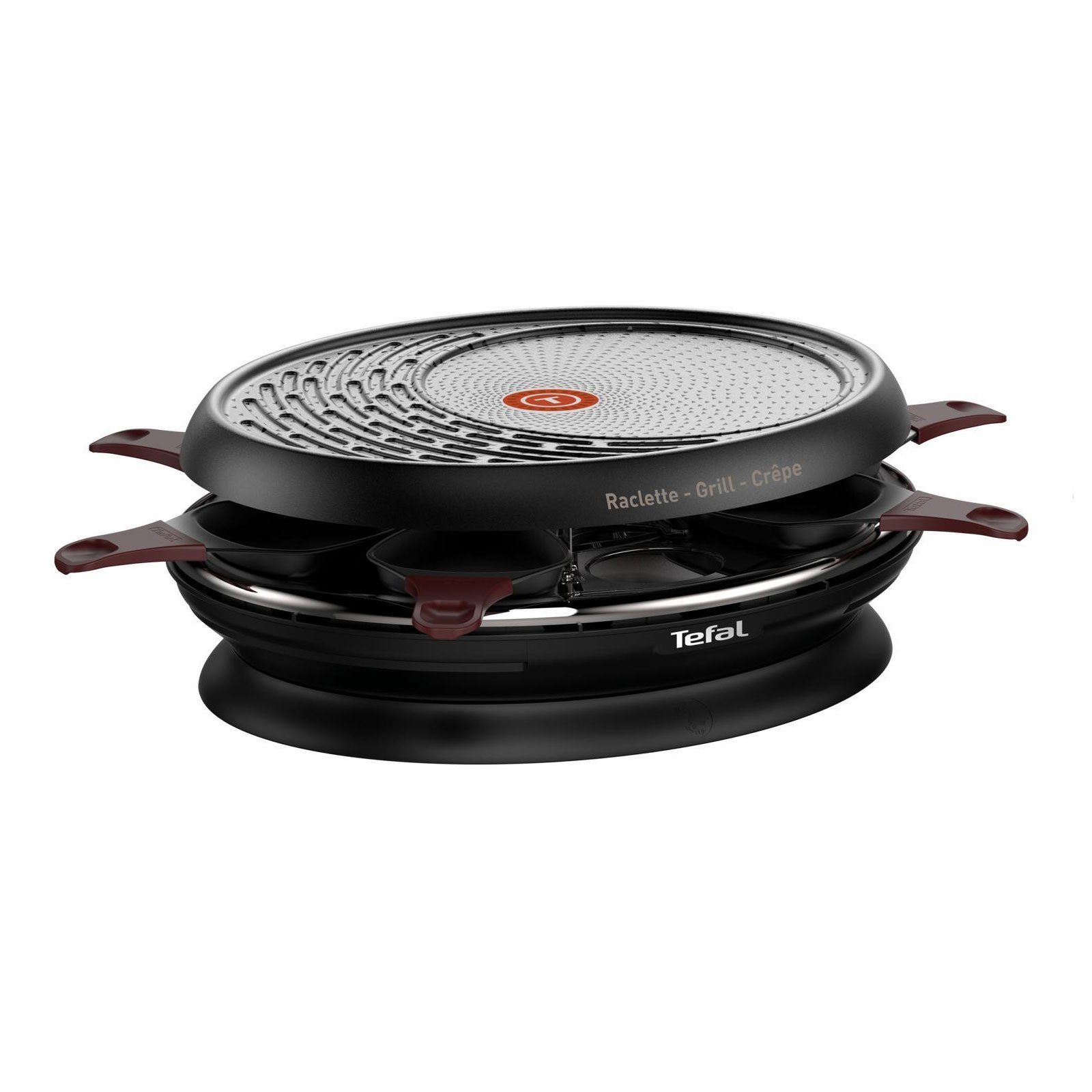 Tefal Raclette RE3208, Inklusive 8 Pfännchen, Raclette und Crêpe