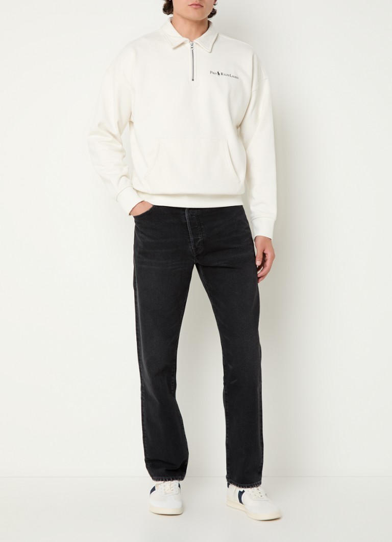 Πουλόβερ με μισό φερμουάρ και λογότυπο Ralph Lauren