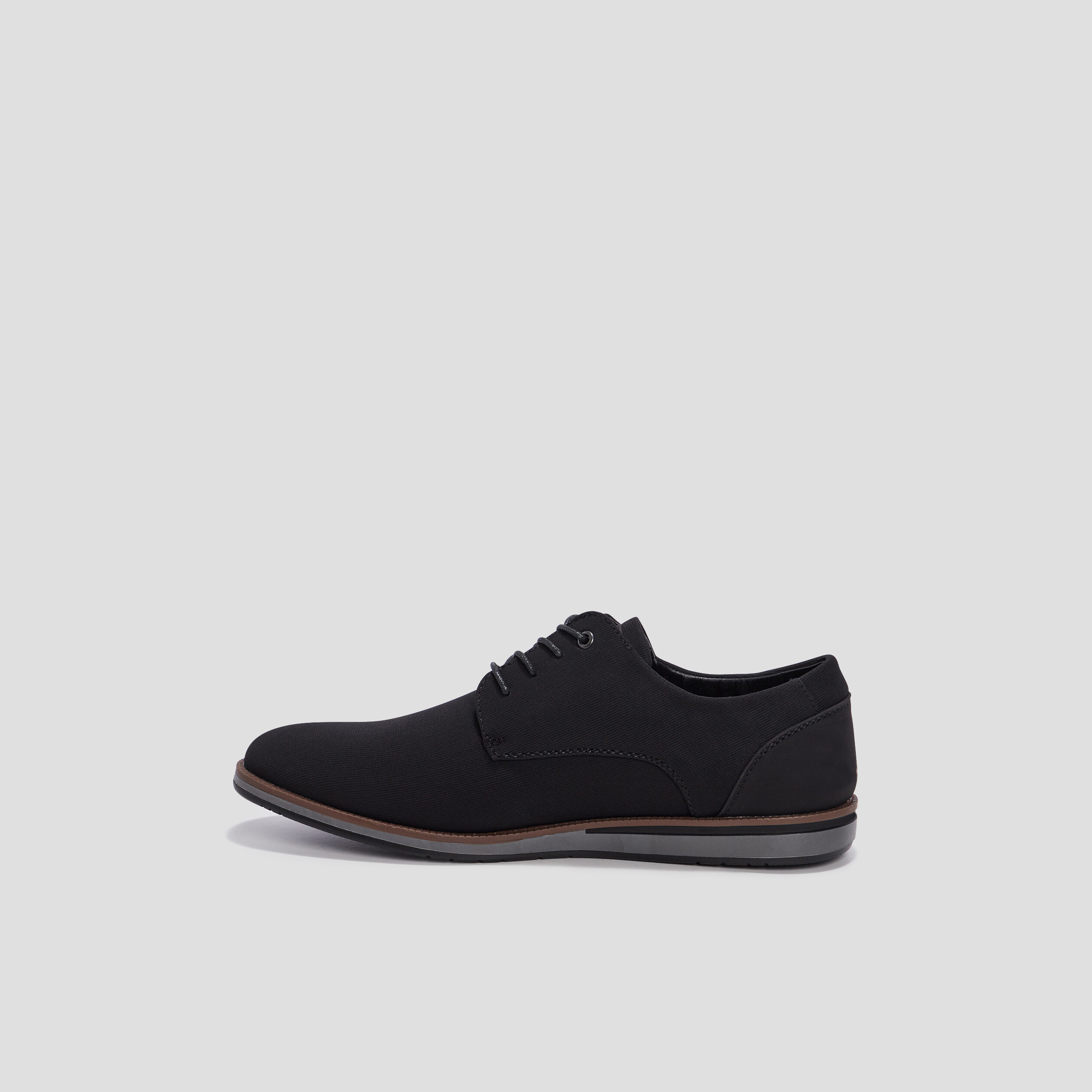Derbies plates à lacets noir homme | La Halle