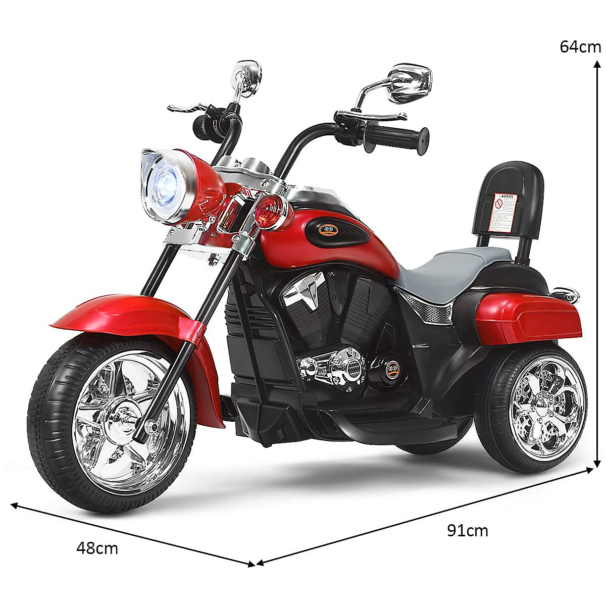Motorrad Dreirädriges Design ab 3 Jahren rot
