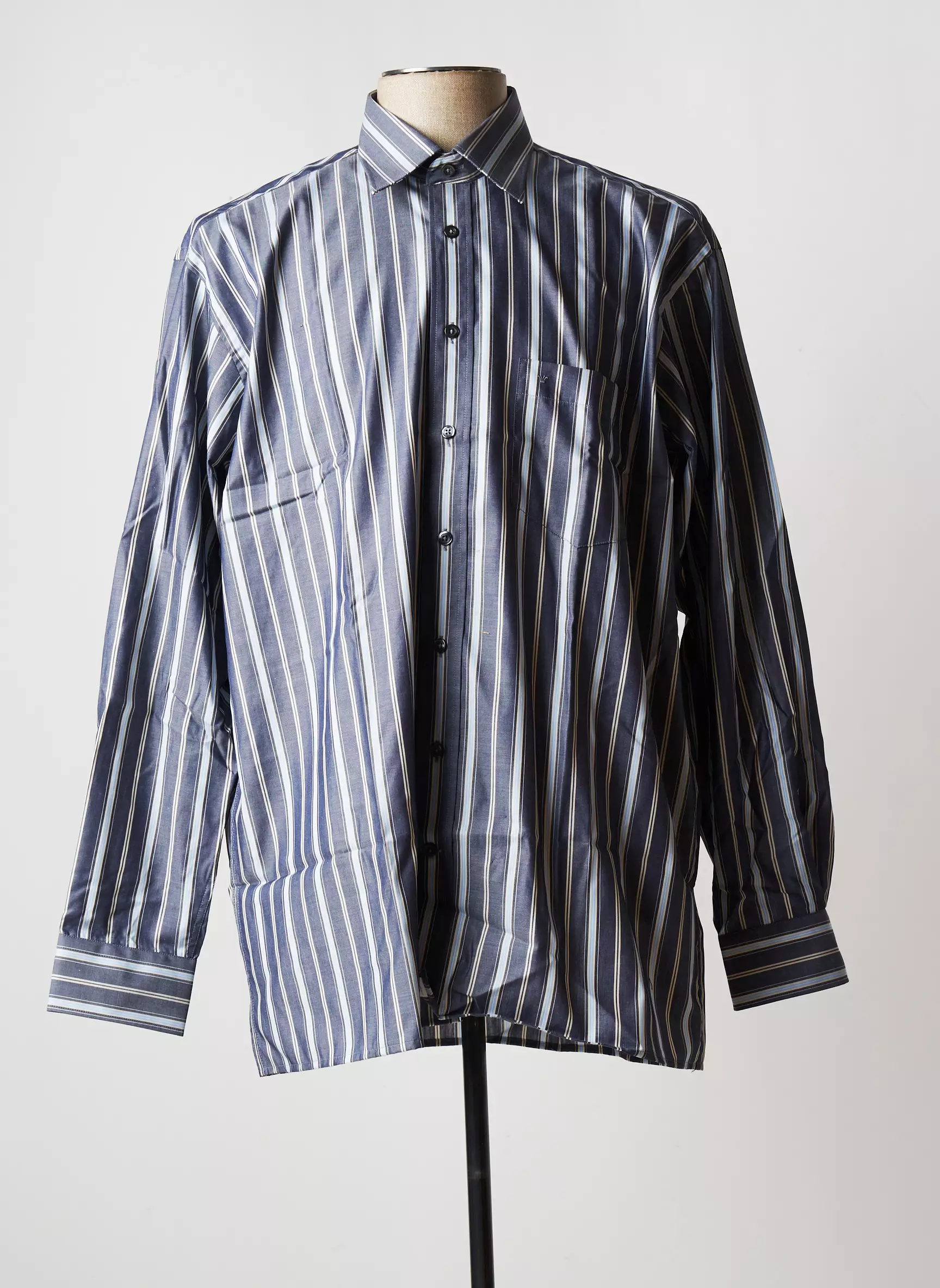 Seiden Sticker Manches Longues Homme couleur bleu