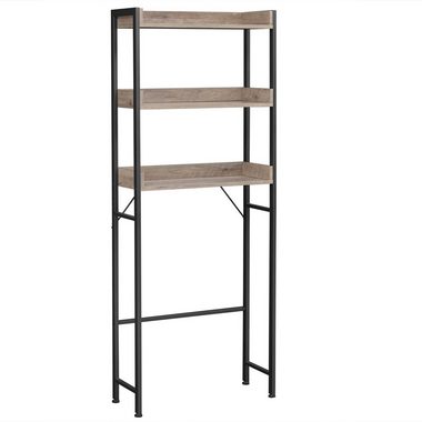 VASAGLE Badregal Toilettenregal, Badezimmerregal, 3 offenen Ablagen