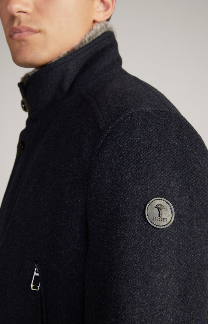 Mantel Gary in Navy meliert