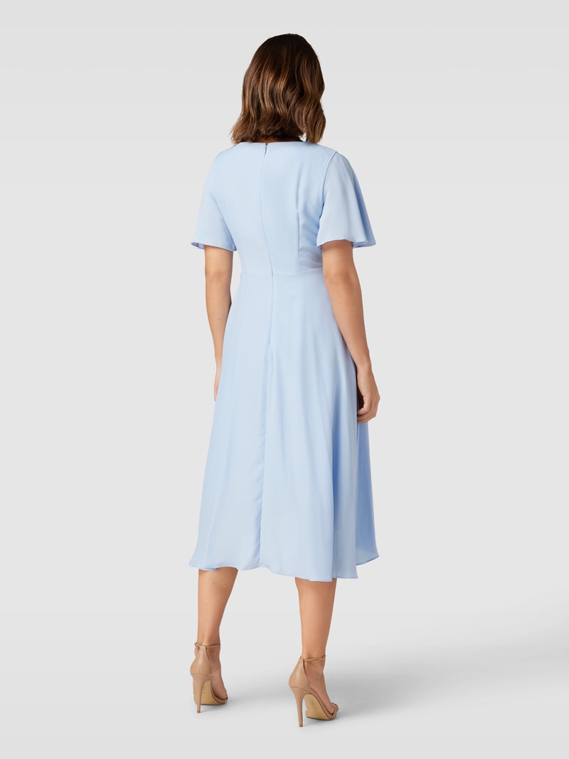 Cocktailkleid in Wickel-Optik in hellblau