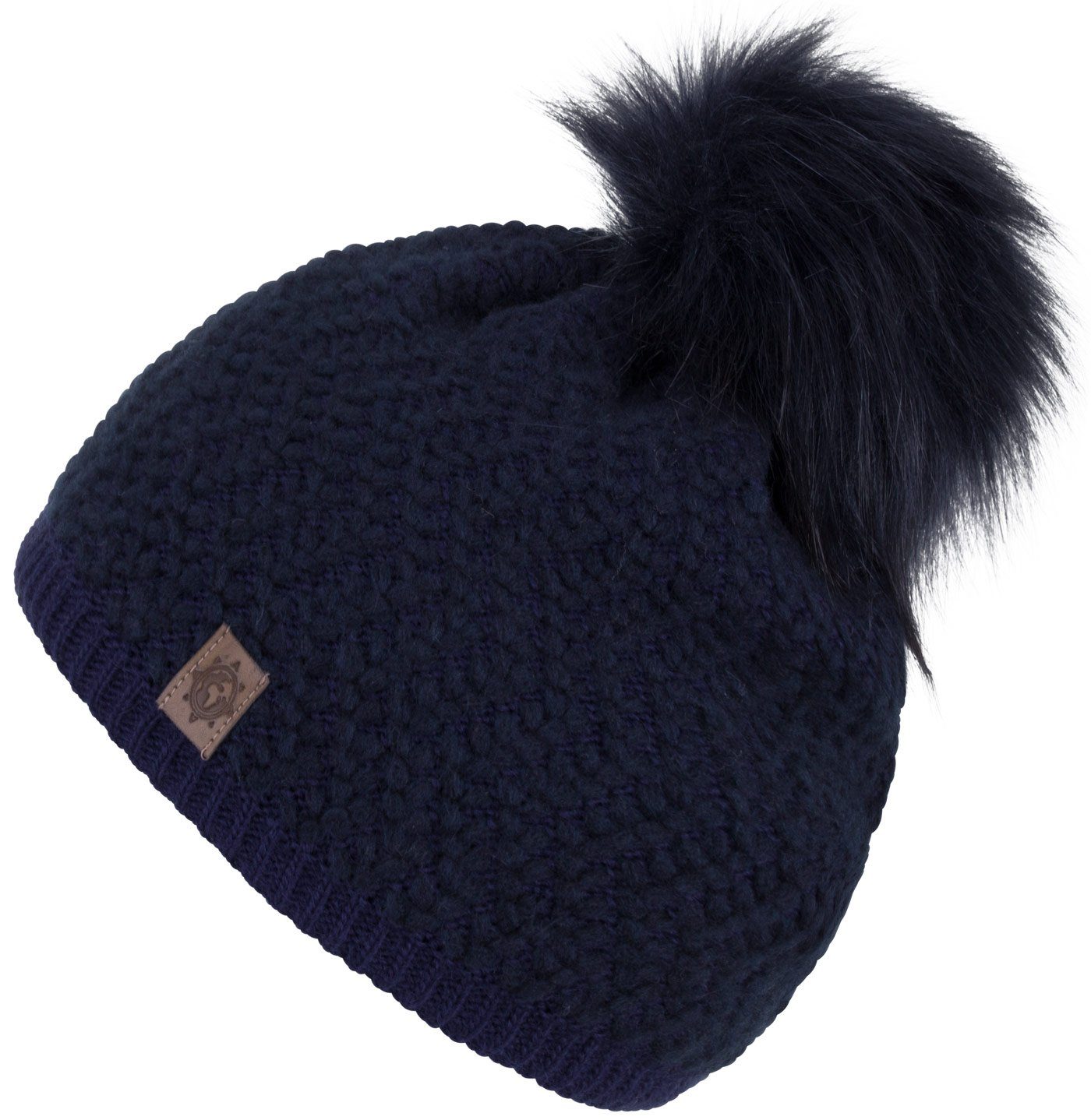 compagno Bommelmütze (1-St) Wintermütze Beanie Strickmütze Damen Herren Mütze Winter