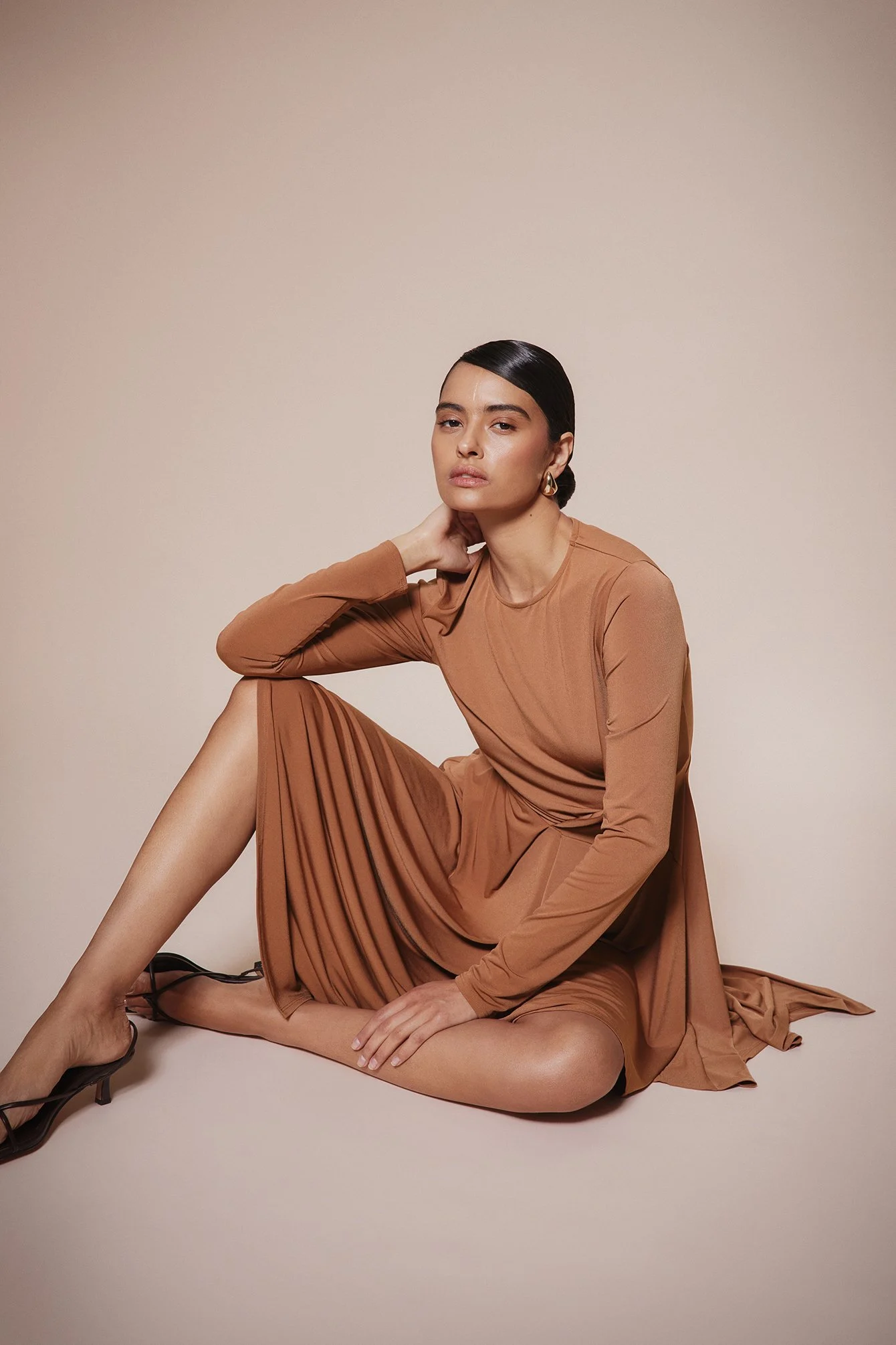 Draped Midi Dress