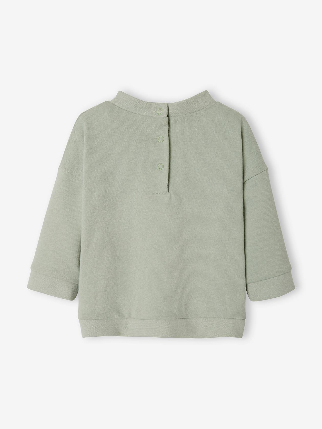 Vertbaudet Baby Sweatshirt MON P'TIT AMOUR, personalisierbar Oeko-Tex - wollweiß