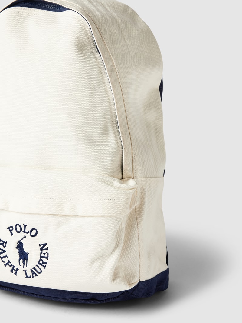 Rucksack mit Label-Stitching in weiß
