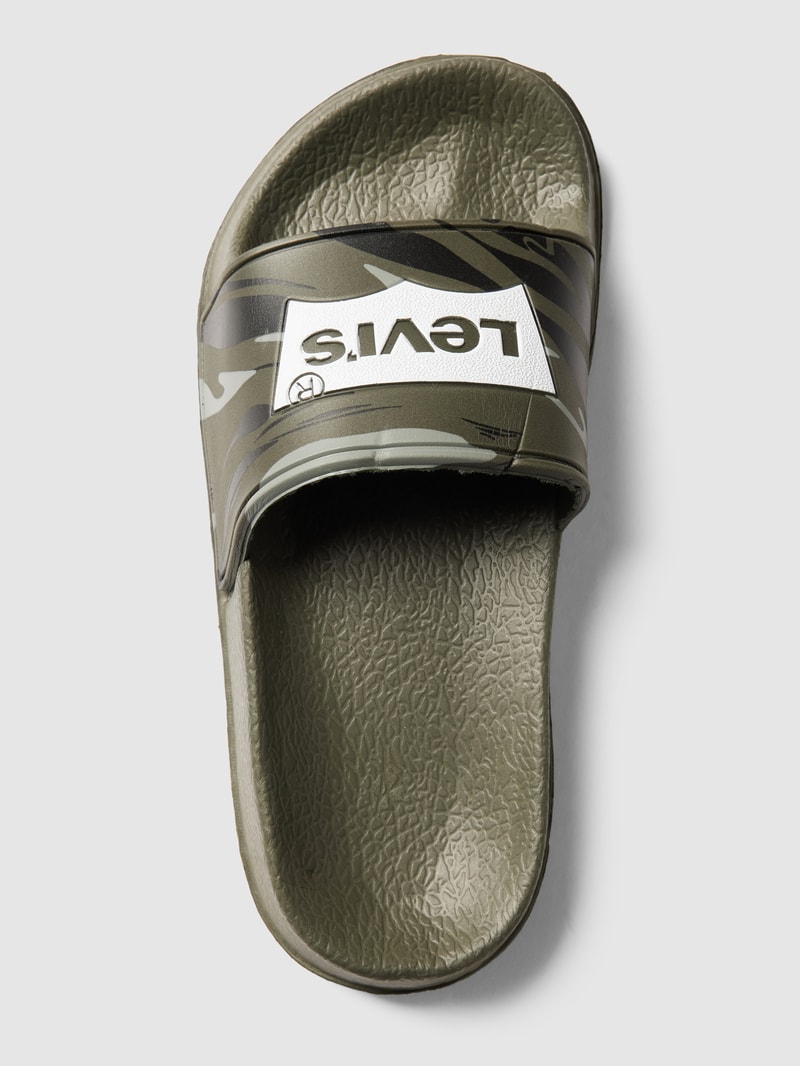 Slides mit Camouflage-Muster in khaki