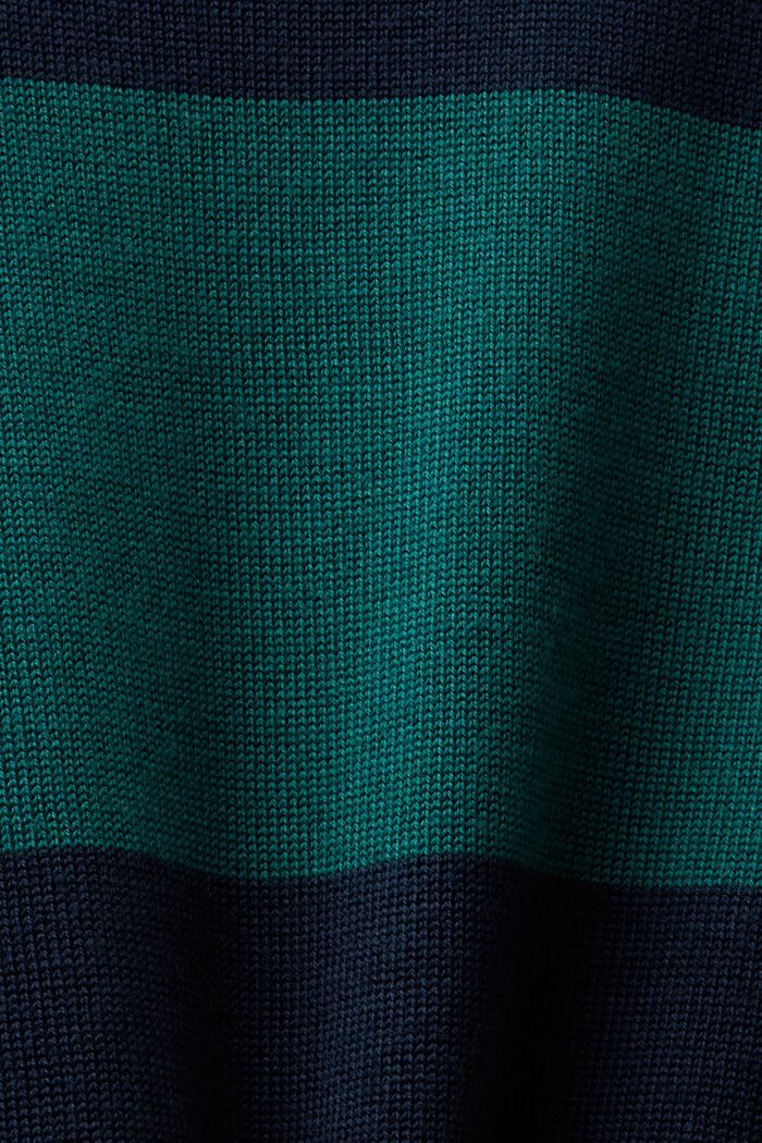 Gestreifter Wollpullover im nahtlosen Design