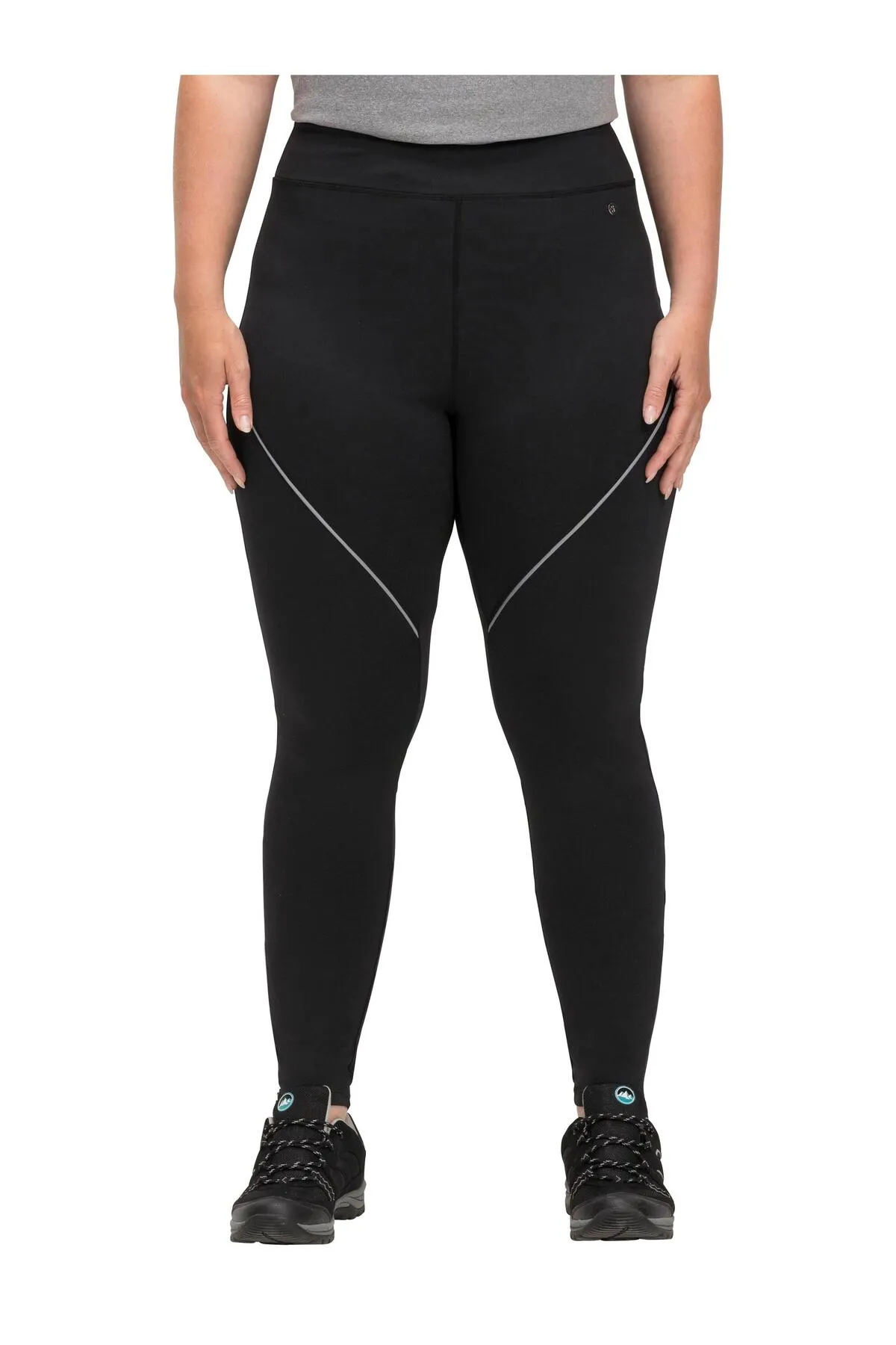 Sheego  Sport-Leggings - Schwarz - Mittlerer Bund
