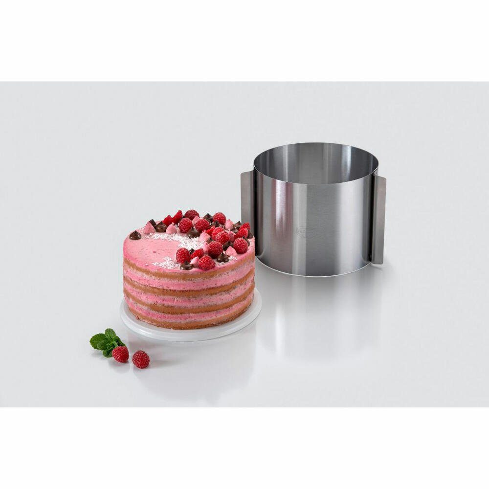 Dr. Oetker Tortenring Stainless Steel Extra Hoch 16-30 cm, Edelstahl