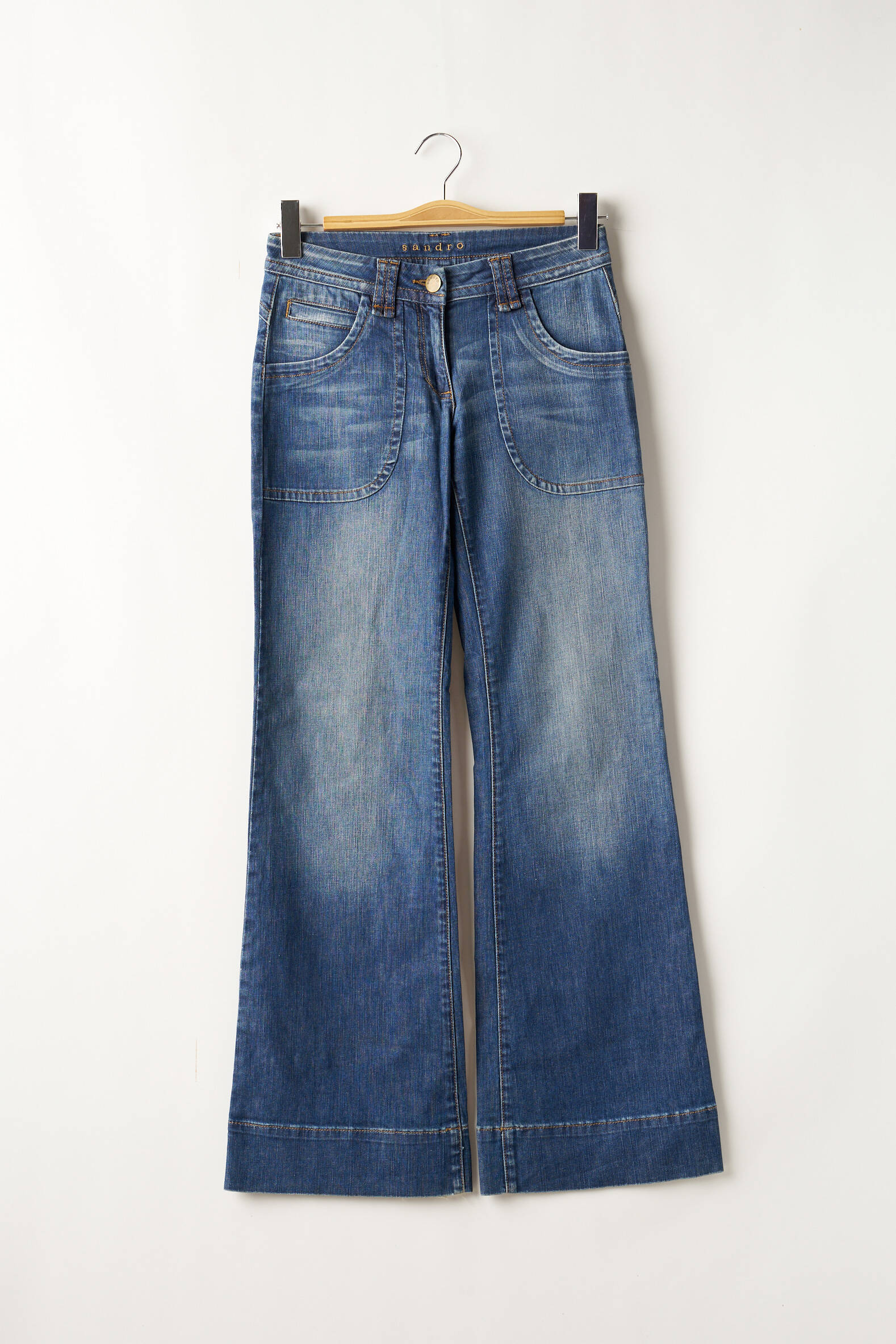 Sandro Jean Flare Femme couleur bleu