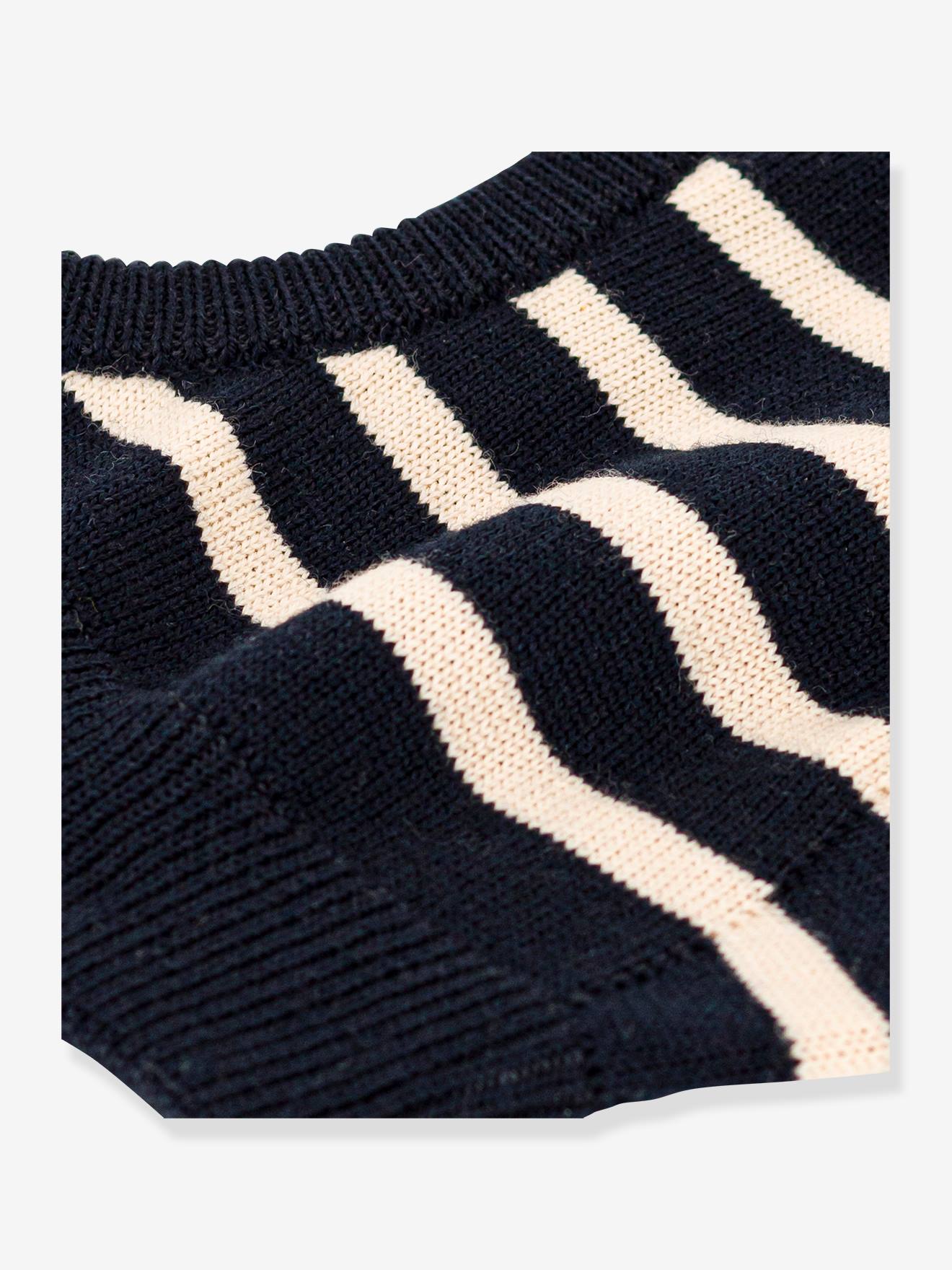 Cagoule bébé à rayures PETIT BATEAU bleu