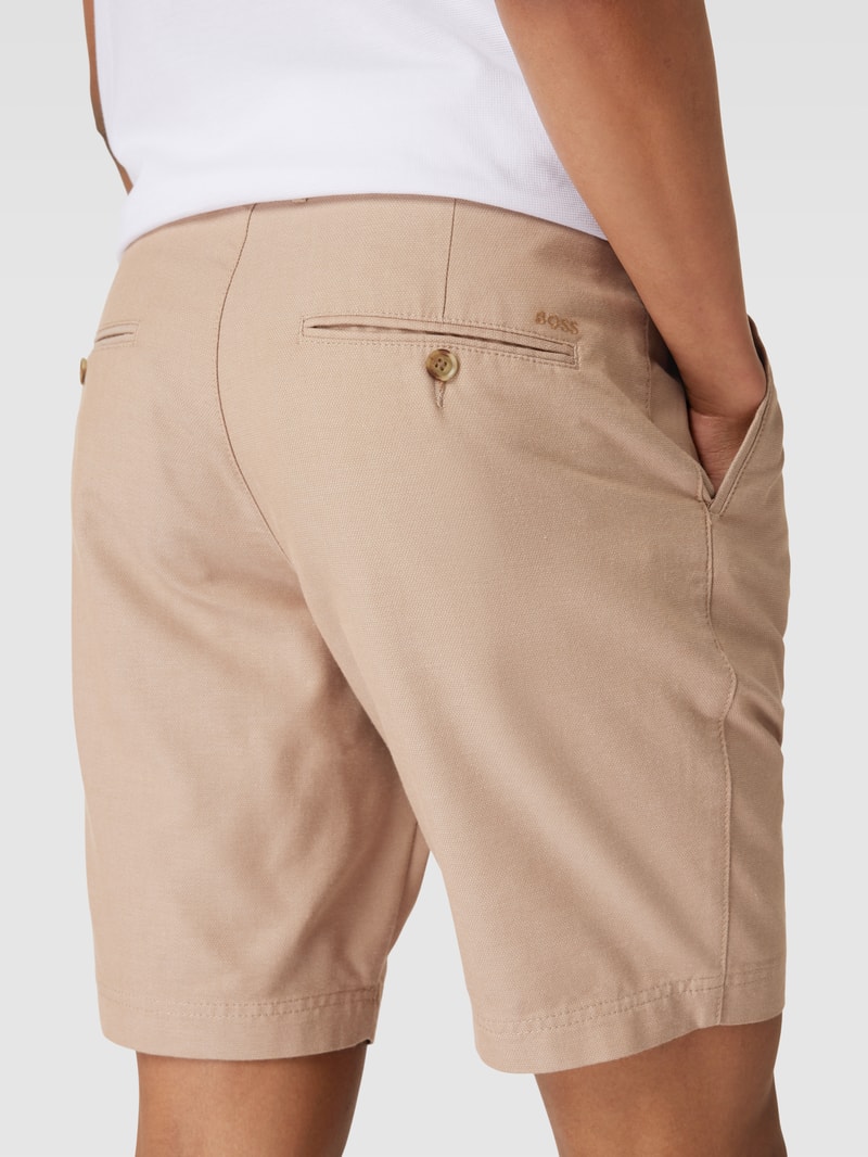 Chino-Shorts mit französischen Eingrifftaschen Modell 'Slice' in beige