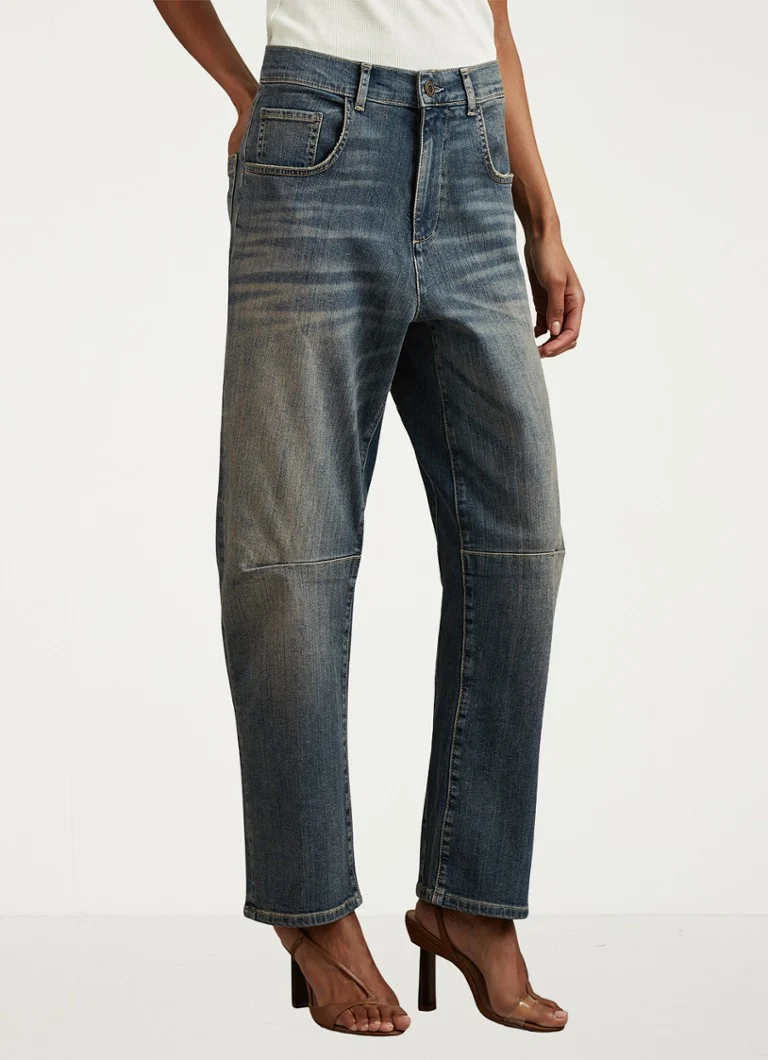 Reiss  Mahni high waist wide leg jeans met donkere wassing