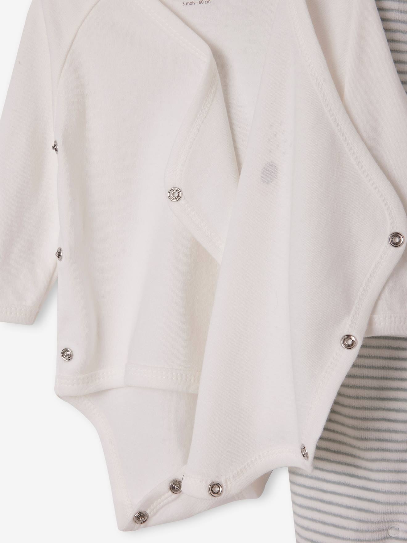 Vertbaudet Baby-Set, 6 Teile Oeko-Tex - graublau