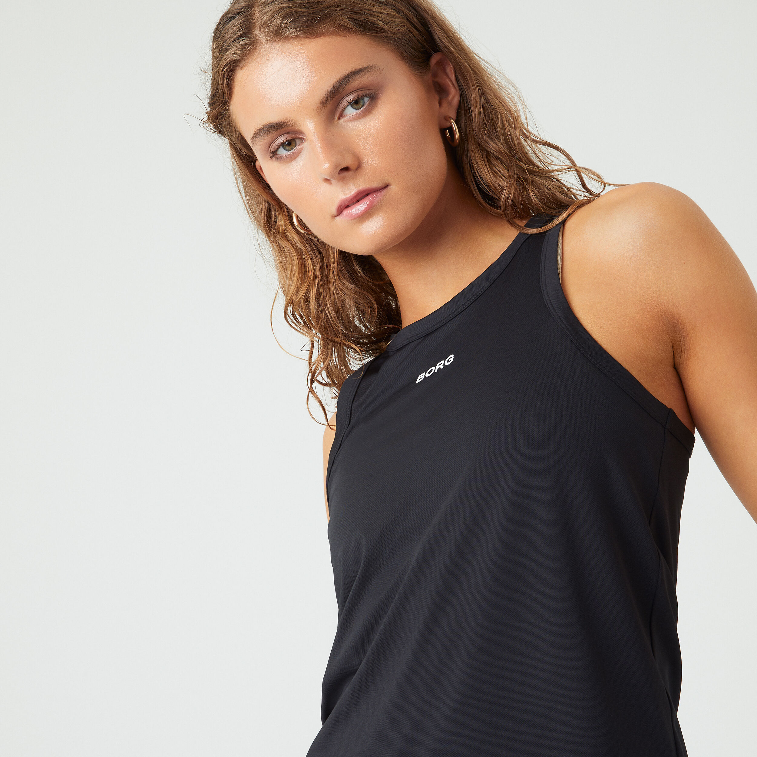 Borg Racerback Tank-Top Damen - Schwarz