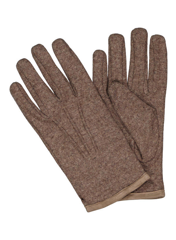 BOGGI MILANO, Handschuhe, Wolle, taupe meliert