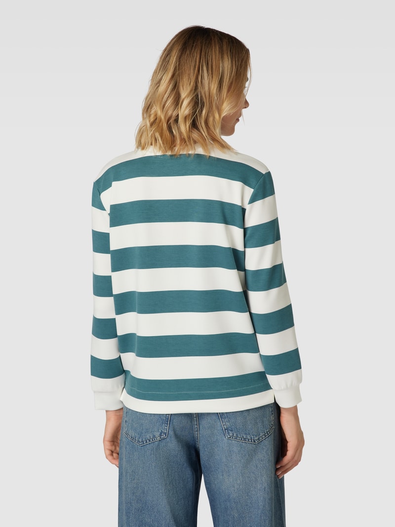 Pullover mit Streifenmuster in petrol