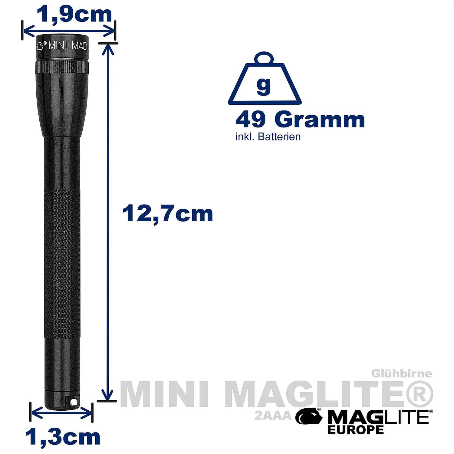 Classic Mini Maglite AAA Xenon Taschenlampe