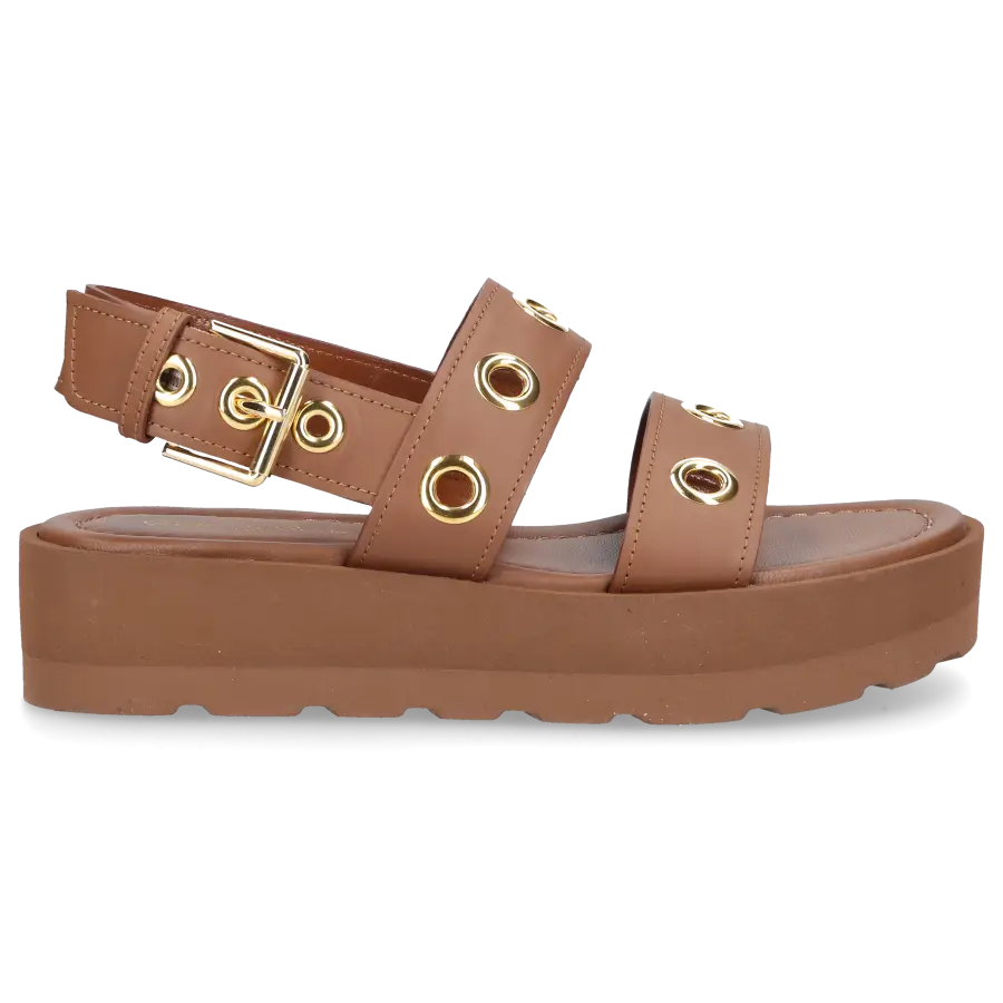 Gianvito Rossi - Plateausandalen G32343 Kalbsleder - braun